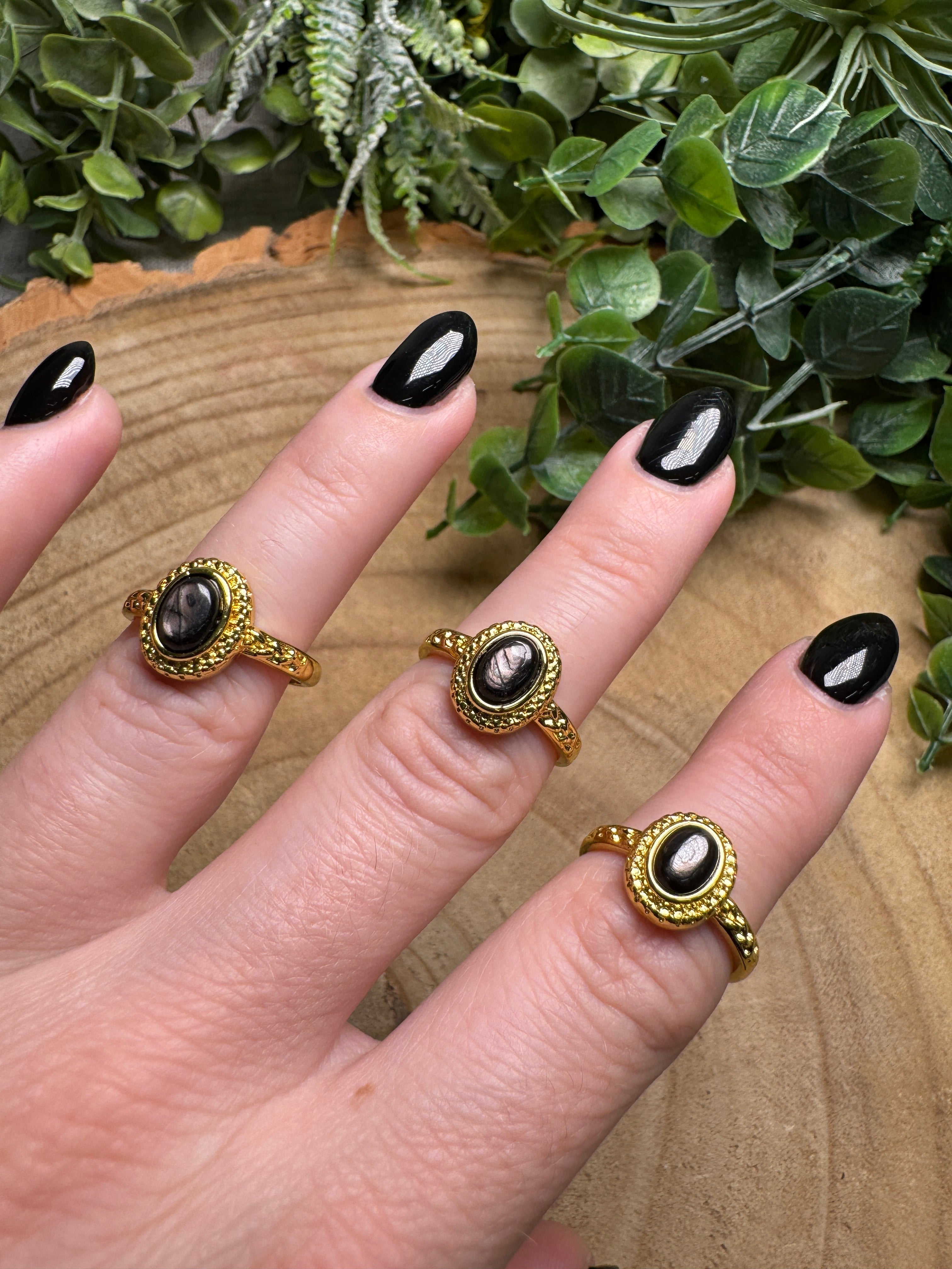 Hypersthene Ring Adjustable