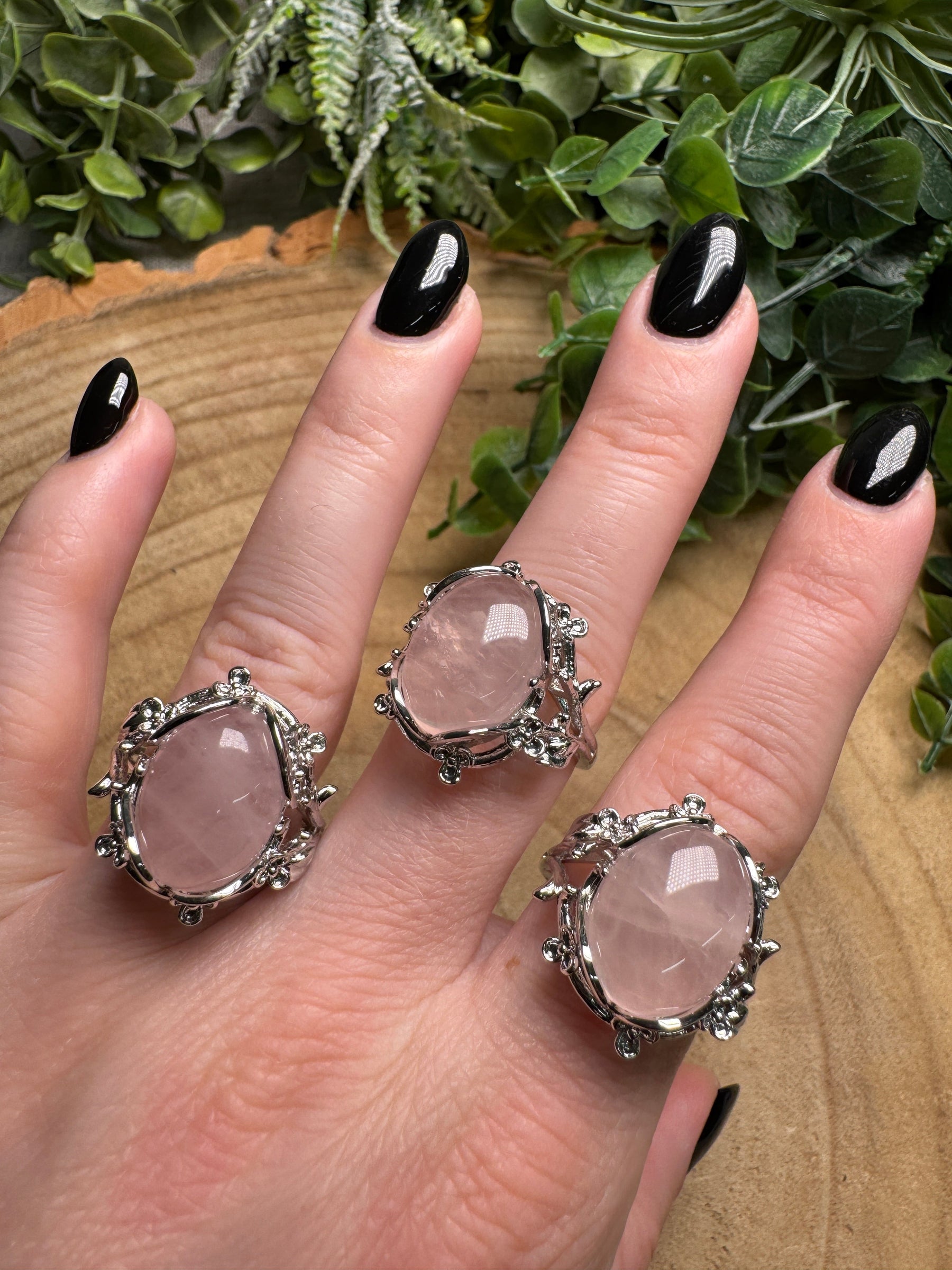 Rose Quartz Ring Adjustable