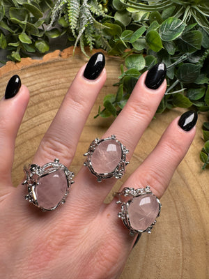 Rose Quartz Ring Adjustable