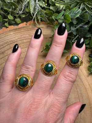 Malachite Ring Adjustable