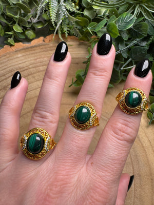 Malachite Ring Adjustable