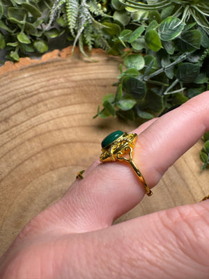 Malachite Ring Adjustable