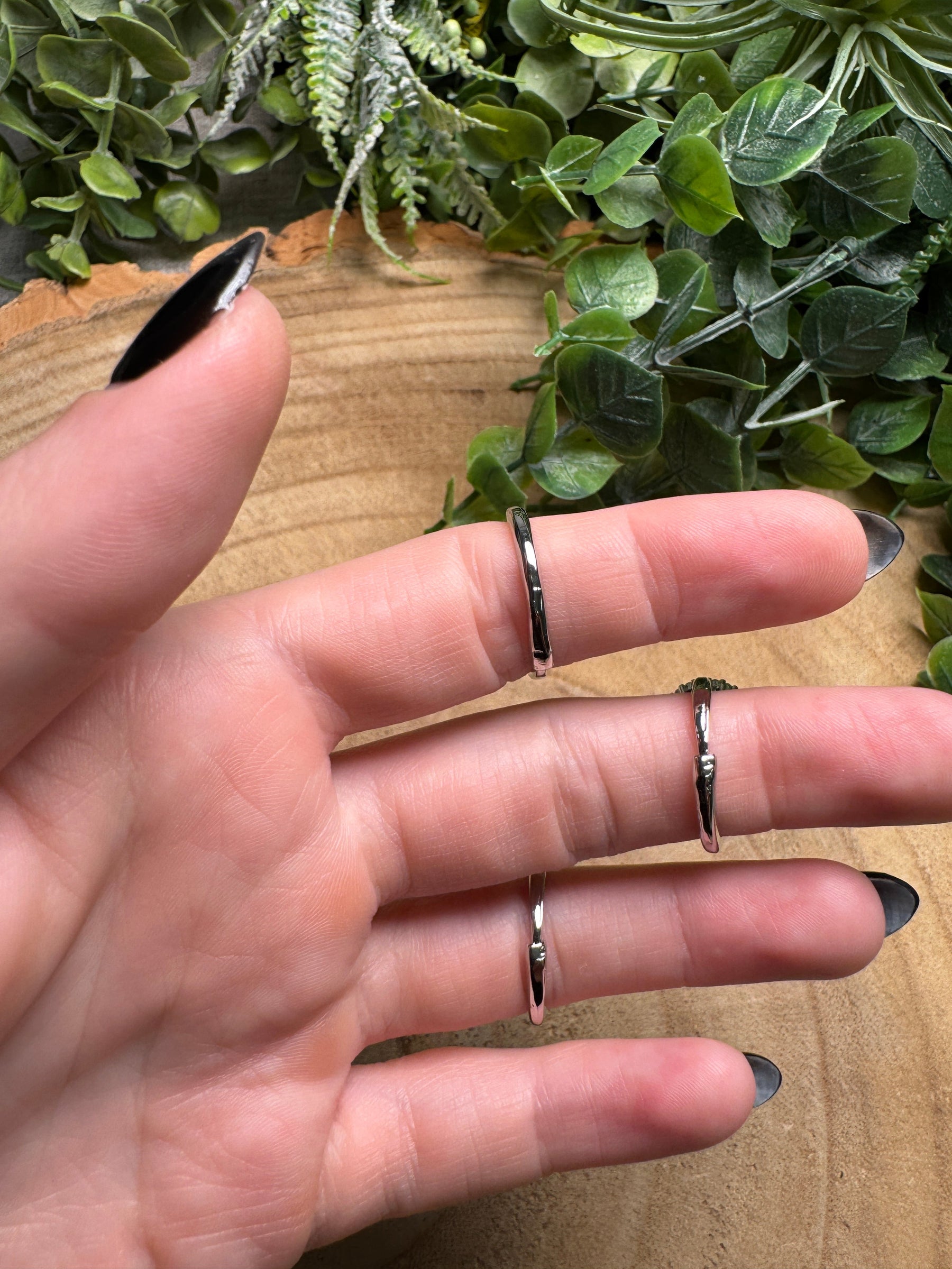 White Moonstone Ring Adjustable