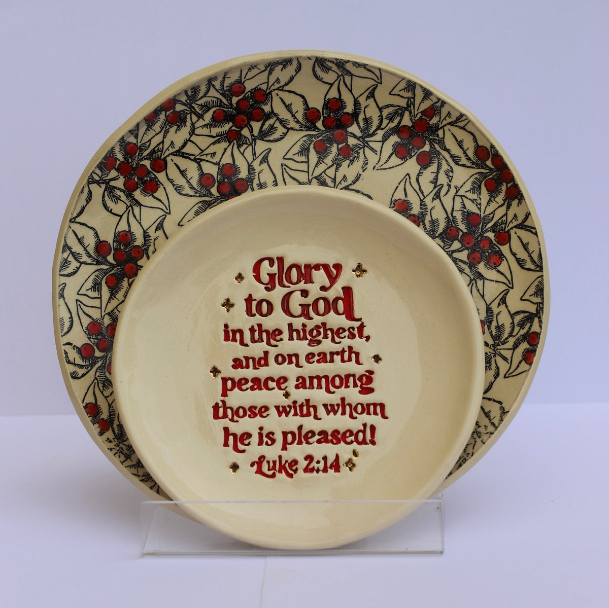 Prodigal Pottery Christmas Scripture Plates — product view 9
