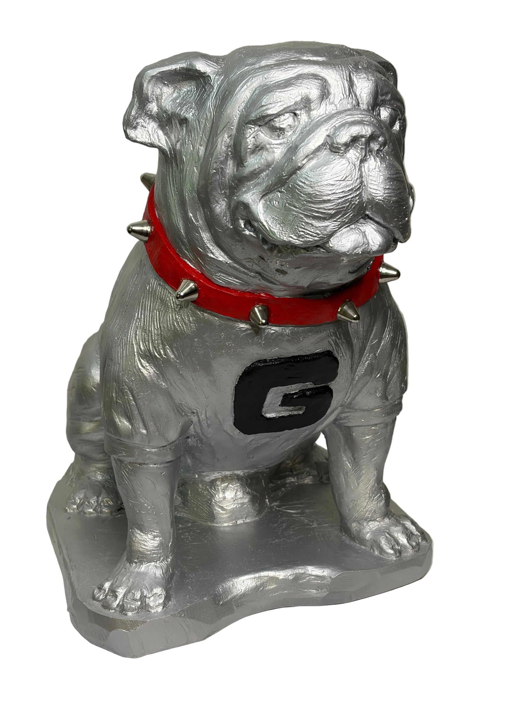 Chrome Finish Georgia Bulldogs Cast Stone Mascot Sculpture