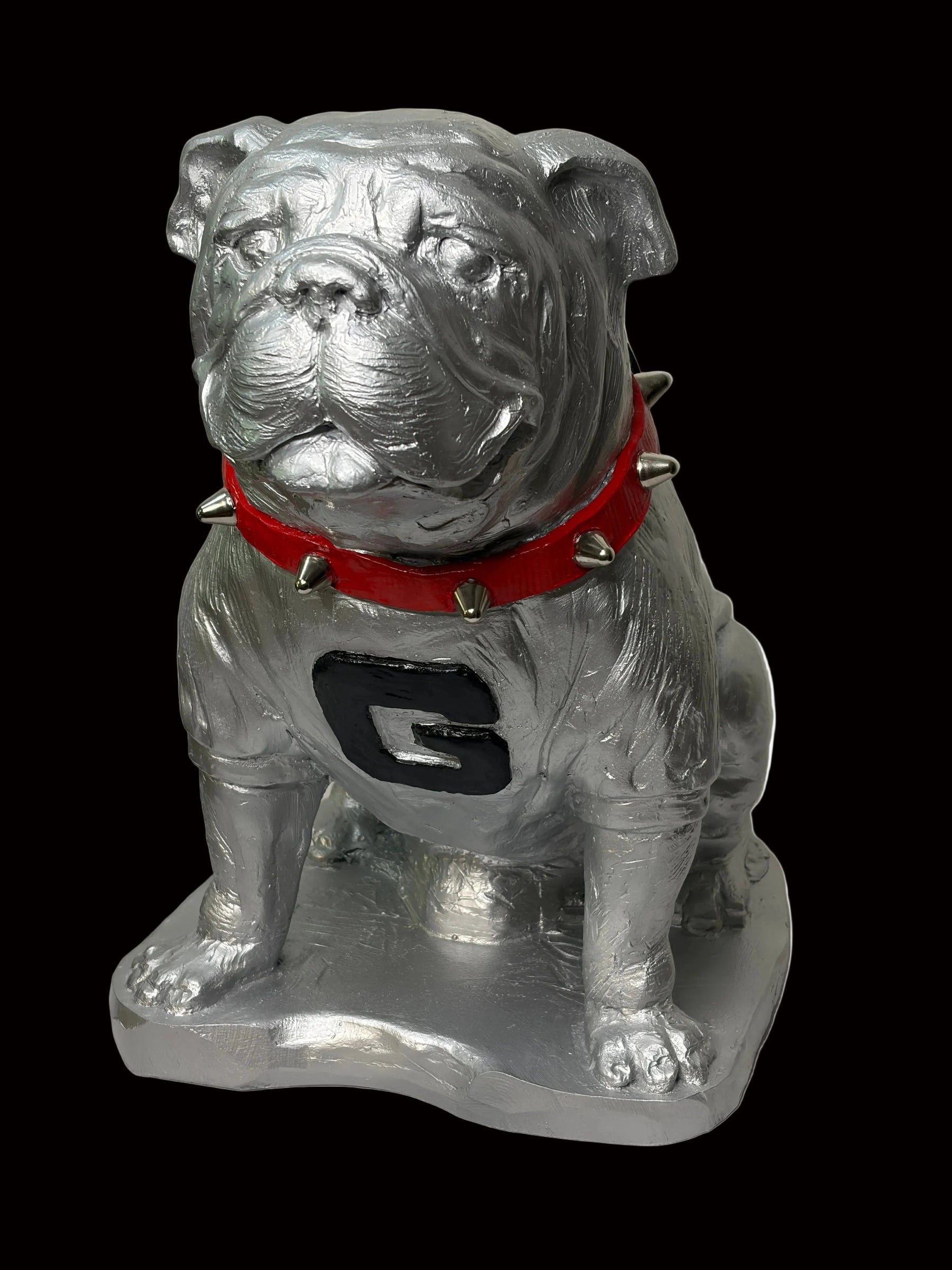 Chrome Finish Georgia Bulldogs Cast Stone Mascot Sculpture