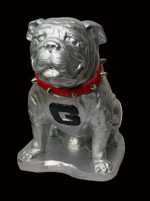 Chrome Finish Georgia Bulldogs Cast Stone Mascot Sculpture