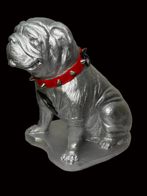 Chrome Finish Georgia Bulldogs Cast Stone Mascot Sculpture