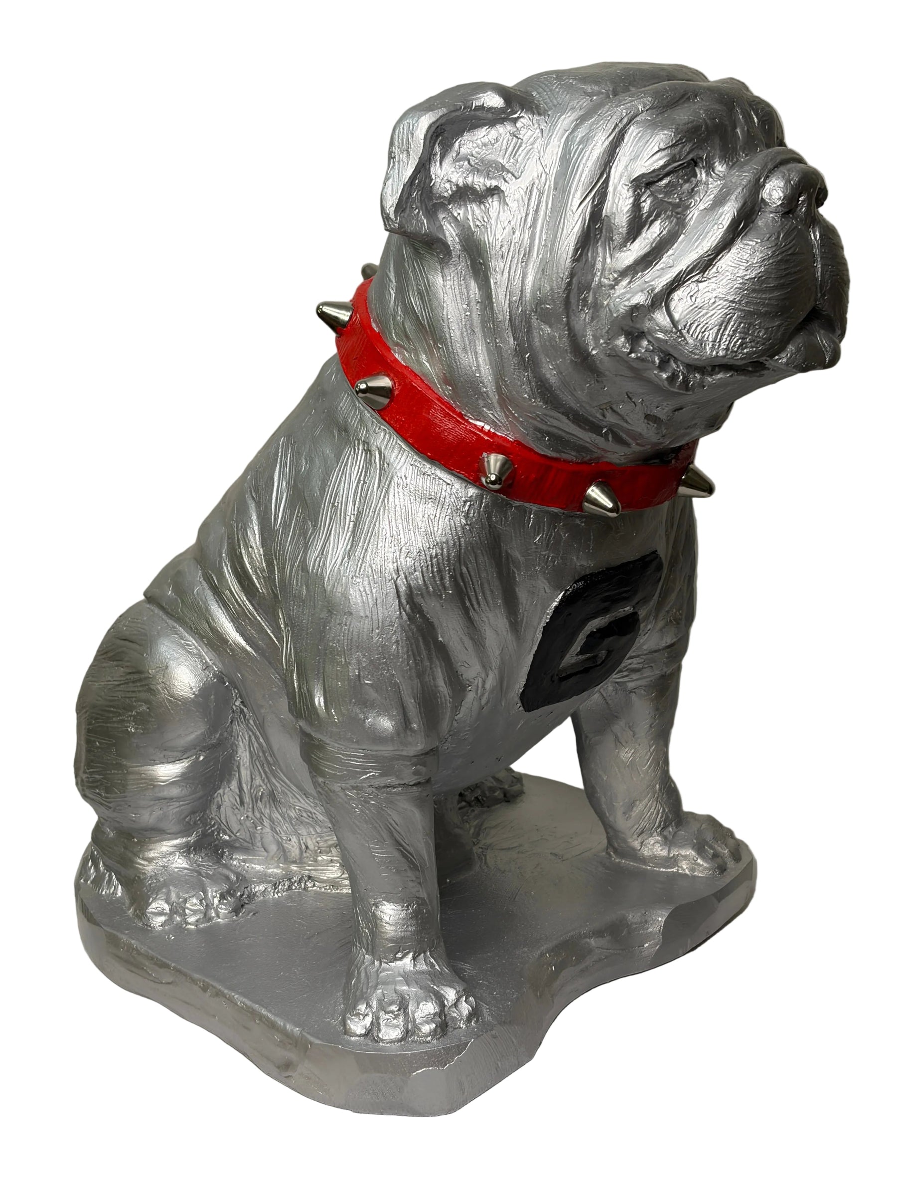 Chrome Finish Georgia Bulldogs Cast Stone Mascot Sculpture