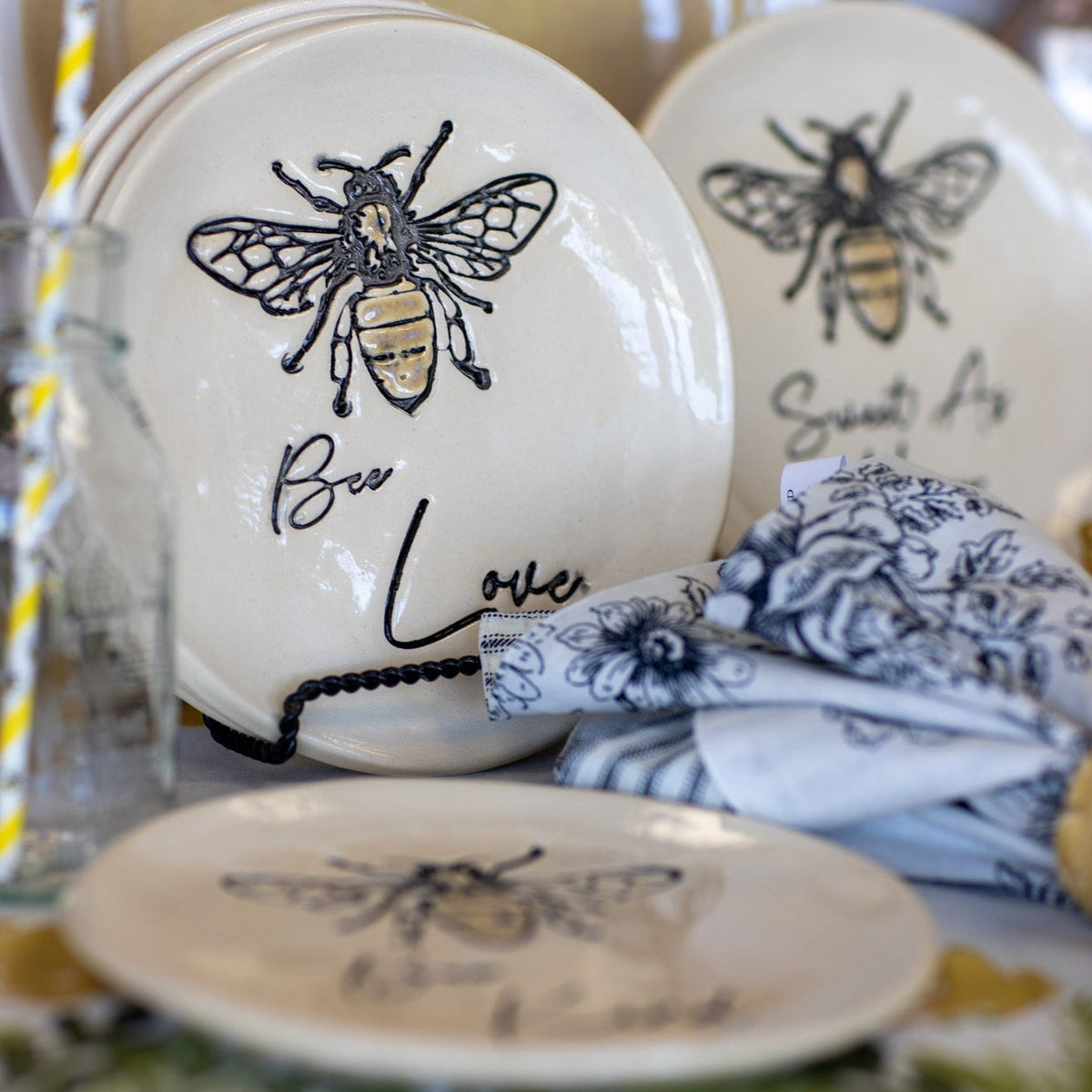 Prodigal Pottery Ceramic Bee Plate — product view 3