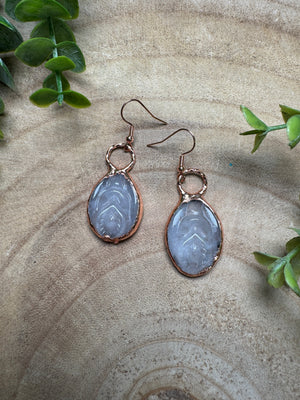Clear Quartz Yoni Earrings