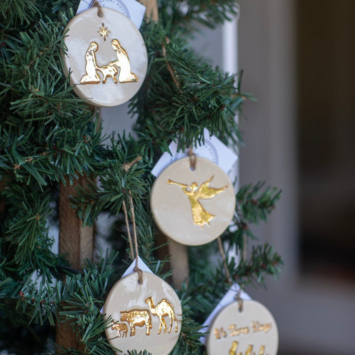 Prodigal Pottery Ceramic Christmas Story Ornament Set — product view 2