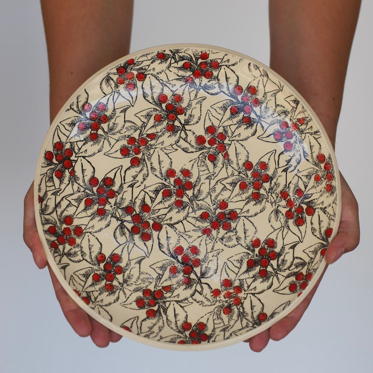 Prodigal Pottery Ceramic Large Christmas Dinner Plate — product view 1