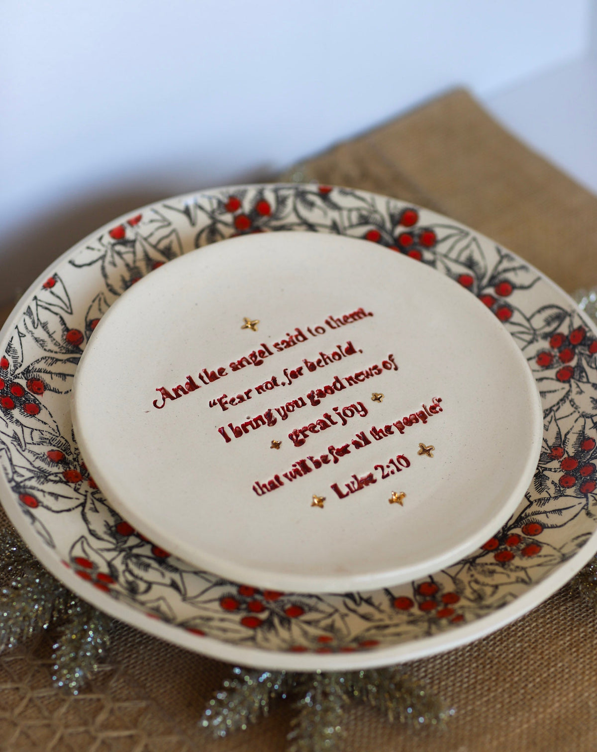 Prodigal Pottery Christmas Scripture Plates — product view 16