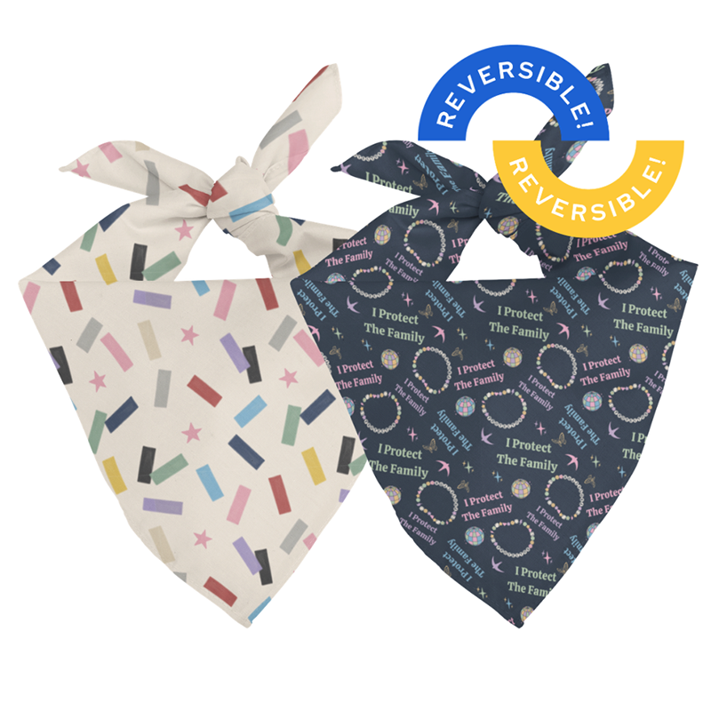 I Protect The Family Dog Bandana by Dog Bandana Co., reverse print product view