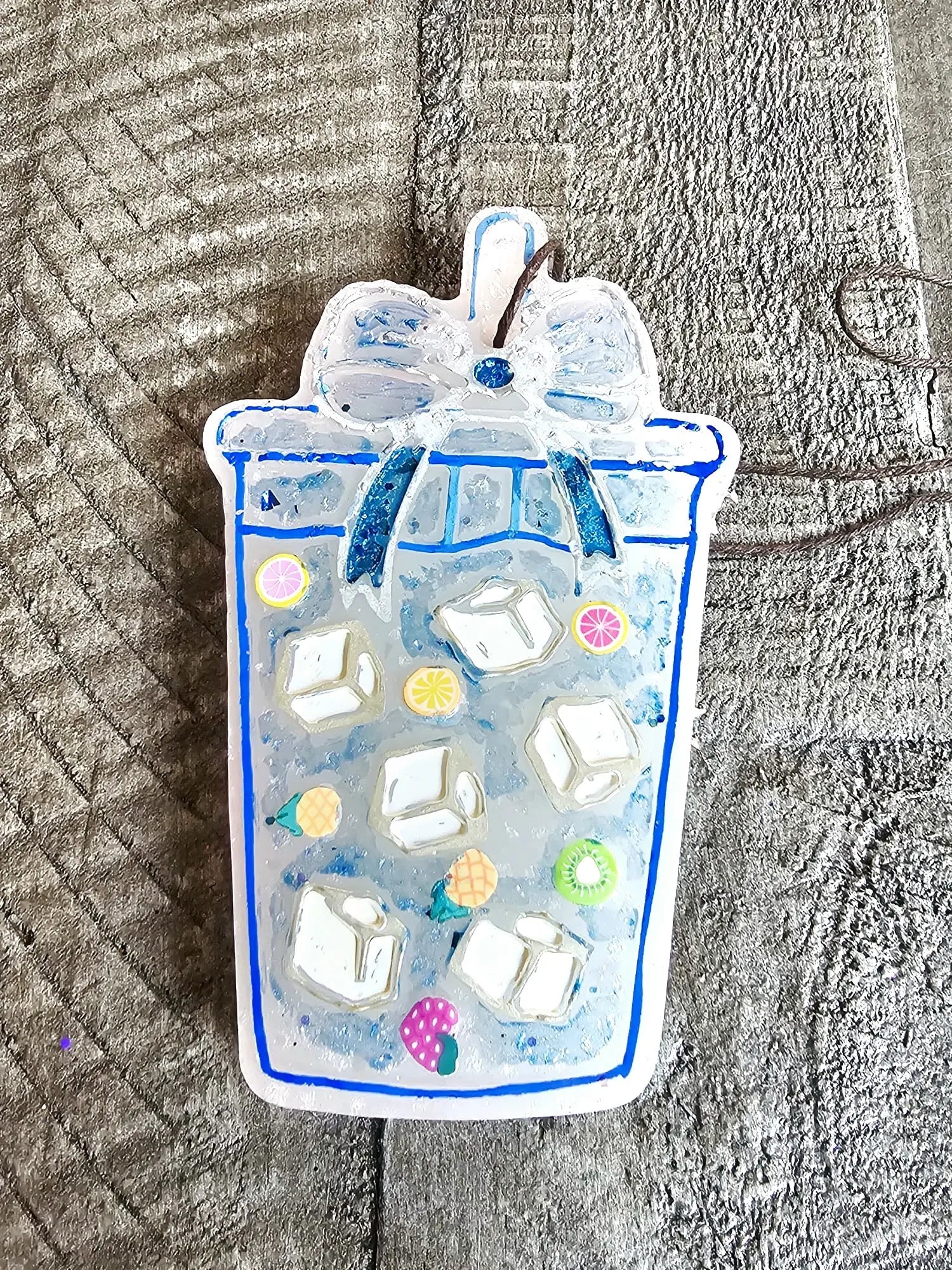 Iced Drink Car Freshie - Handmade Aroma Bead Air Freshener by Main Street Collective