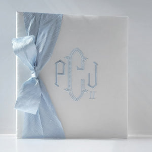 Baby Memory Book - Ivory Silk (w/ SILK Bow)