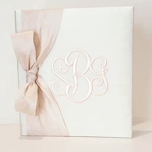 Baby Memory Book - Ivory Silk (w/ SILK Bow)