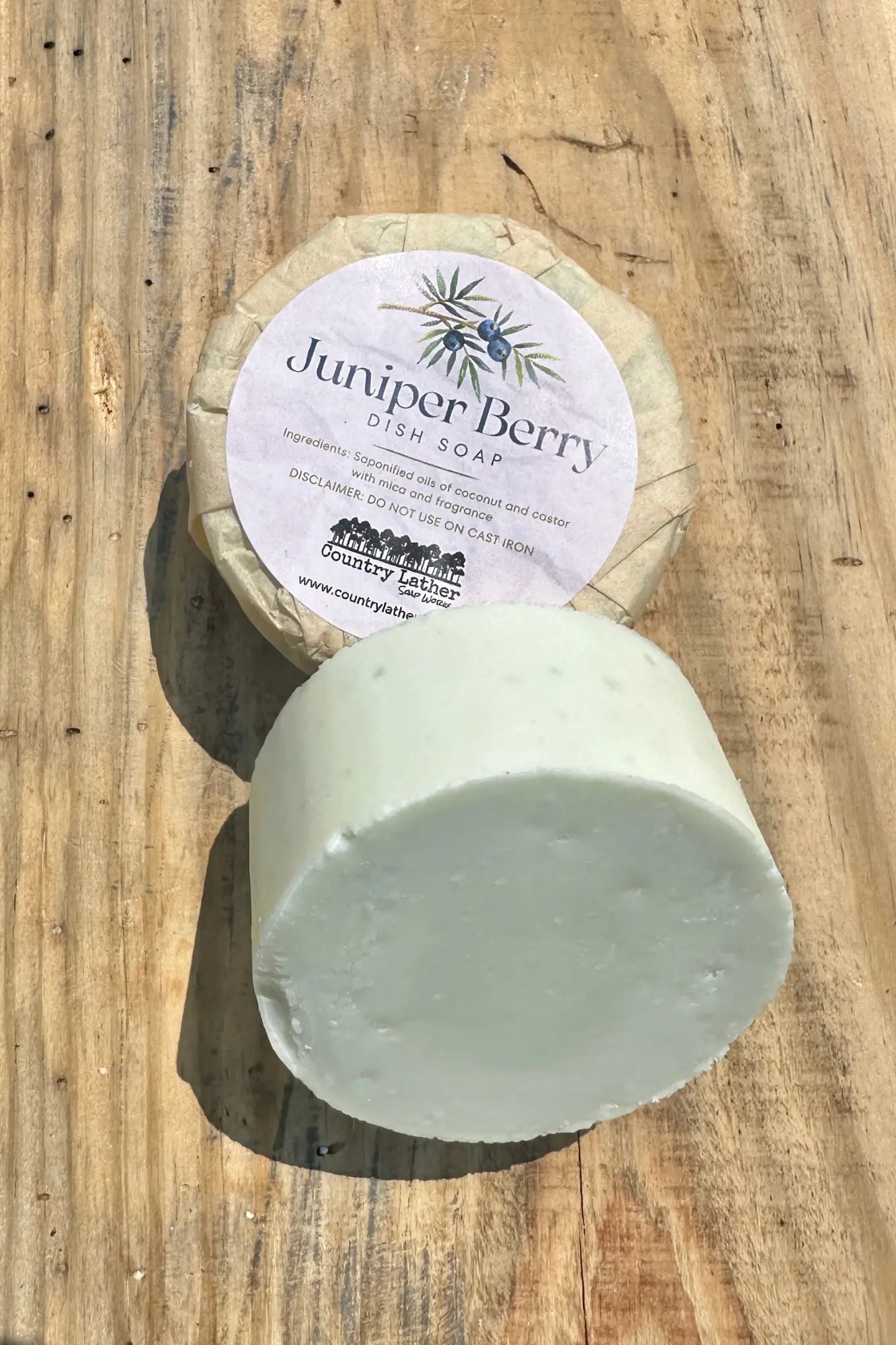 Juniper Berry solid dish soap refill by Country Lather Soap Works