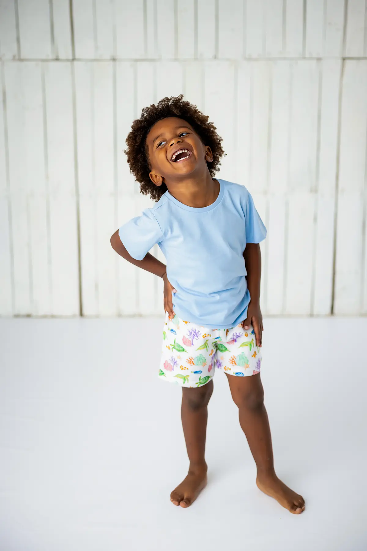 Just Keep Swimming Organic Muslin Shorts Nola Tawk