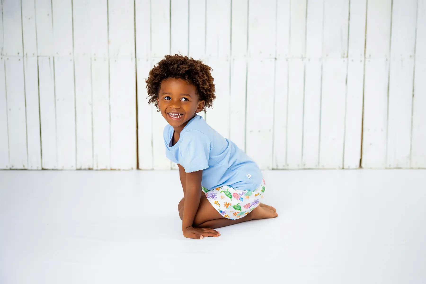 Just Keep Swimming Organic Muslin Shorts Nola Tawk