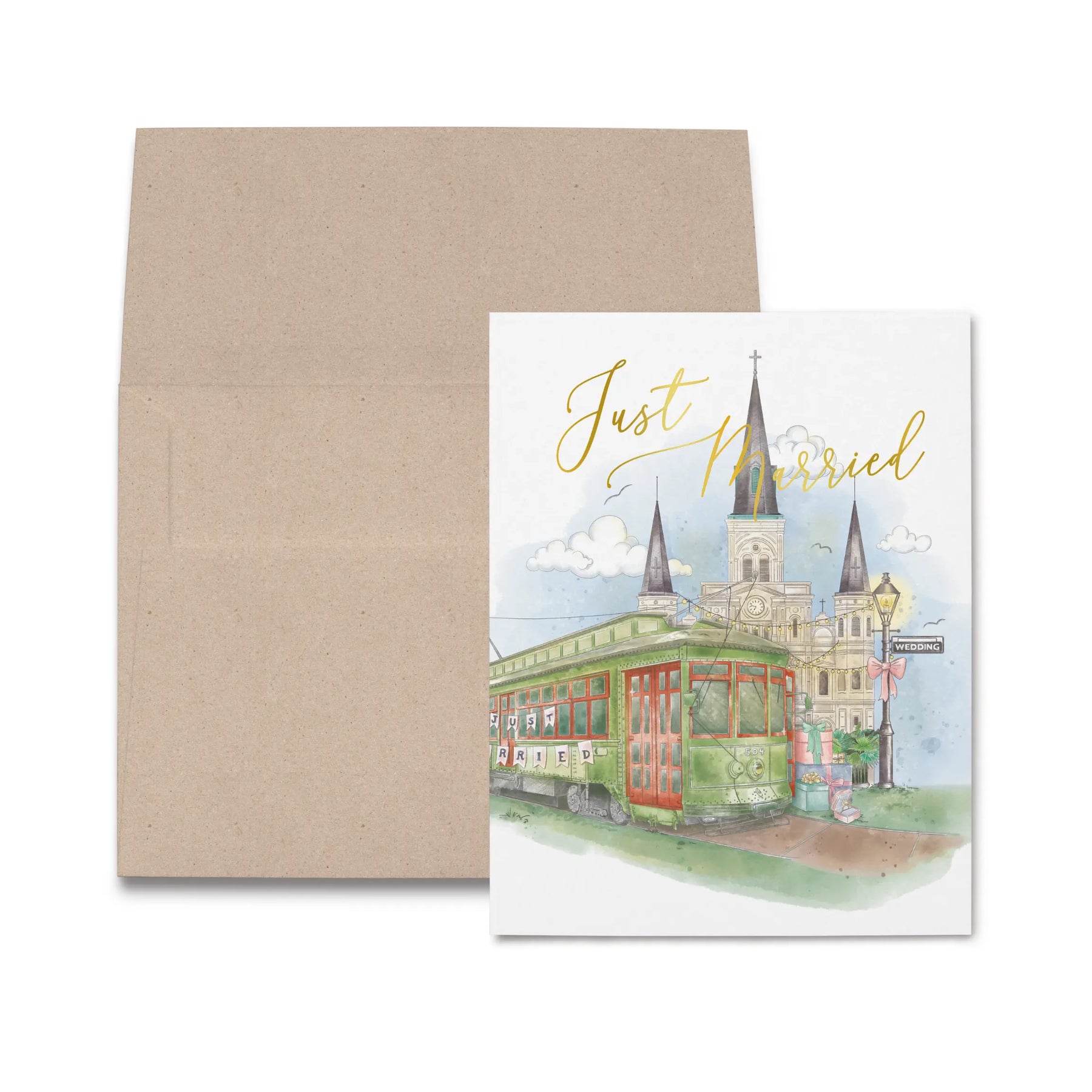 Just Married Card Nola Tawk