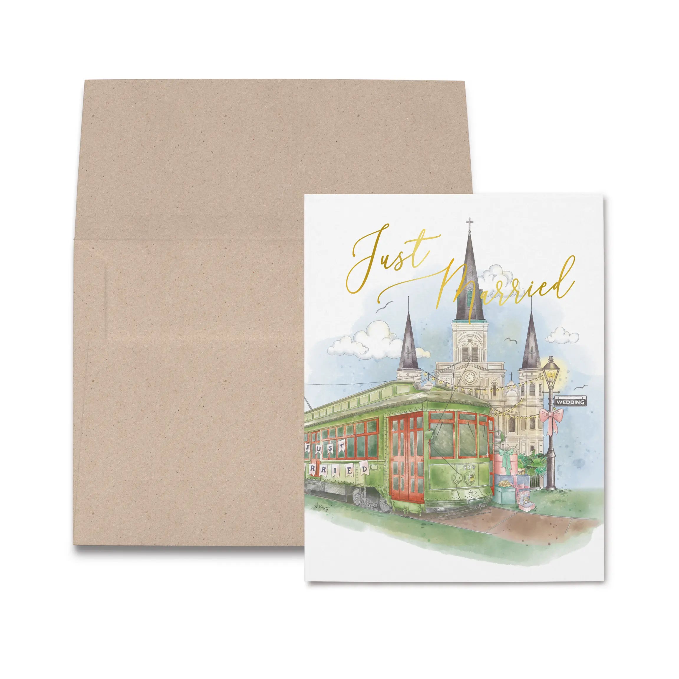 Just Married Card Nola Tawk