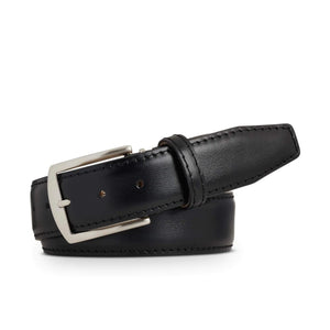 Kamea Black Italian Calf Leather Belt by Roger Ximenez handmade in Miami