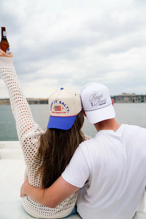 Keep it Salty - Royal Blue Vintage Trucker Hat KenzKustomz