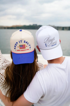 Keep it Salty - Royal Blue Vintage Trucker Hat KenzKustomz