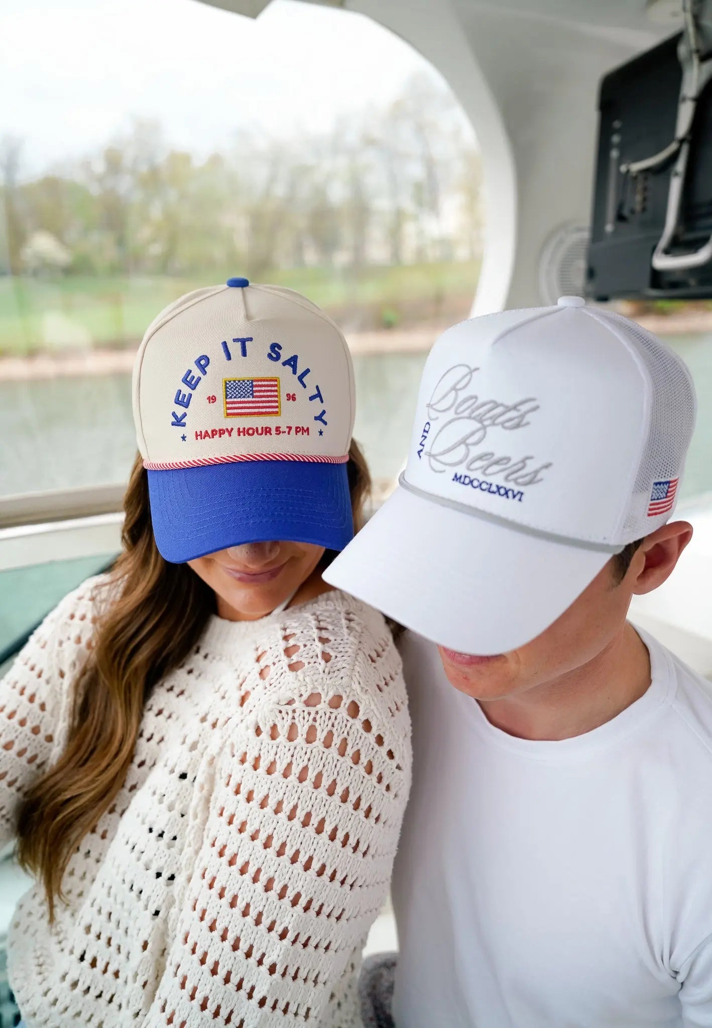 Keep it Salty - Royal Blue Vintage Trucker Hat KenzKustomz