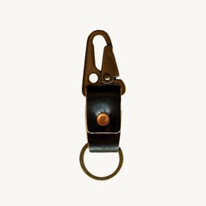 Key Clip - Black Horween Shell Cordovan Loyal Stricklin