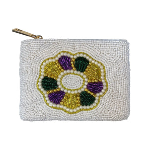 King Cake Beaded Coin Purse Nola Tawk
