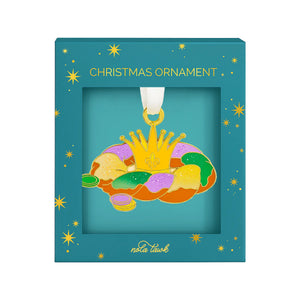 King Cake Enamel Ornament Nola Tawk