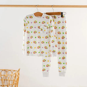 King Cake Organic Cotton Kids Mardi Gras Pajamas Nola Tawk