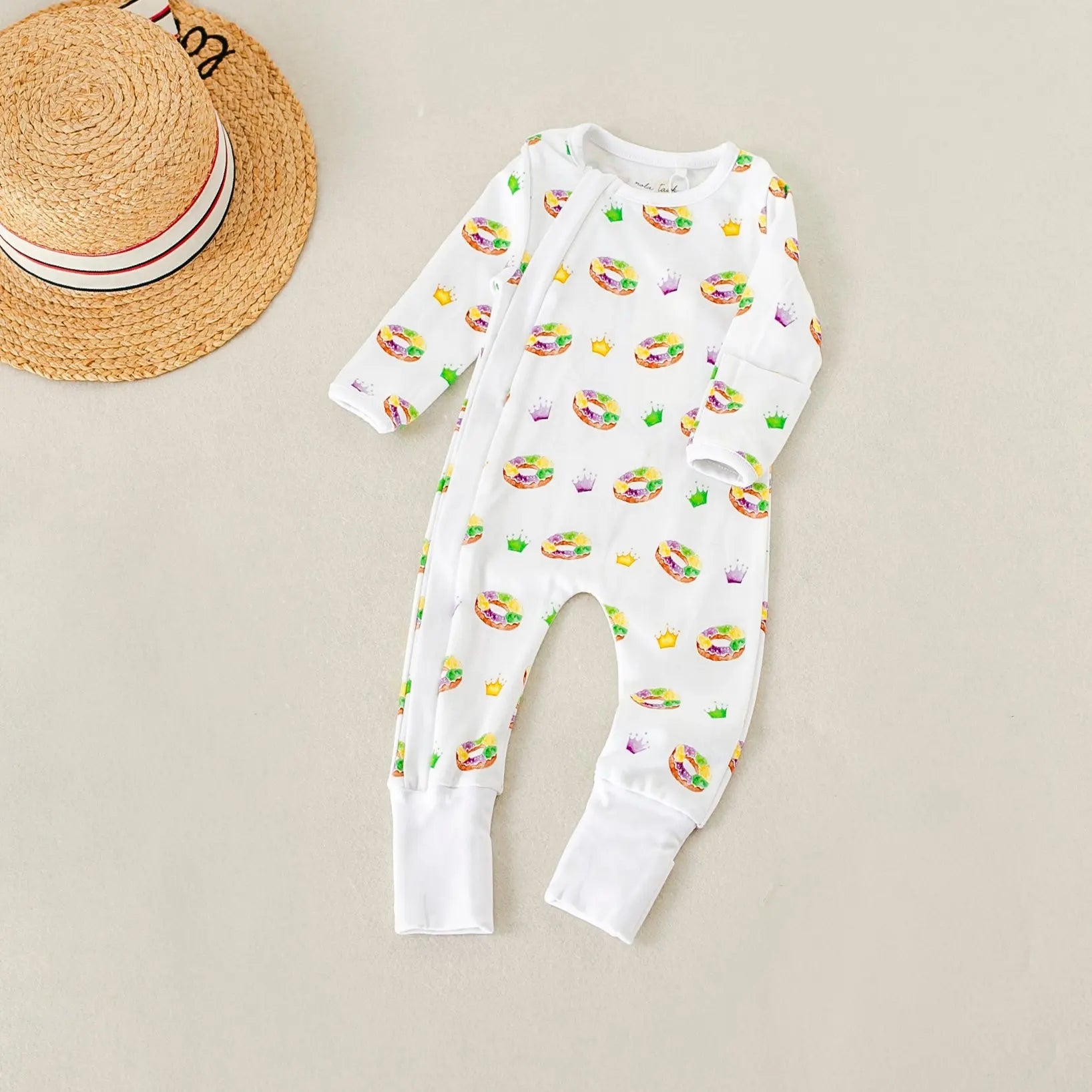King Cake Organic Cotton Kids Mardi Gras Pajamas Nola Tawk