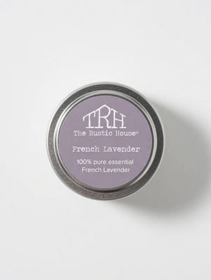 French Lavender Travel Tin by The Rustic House, scented candle main product photo