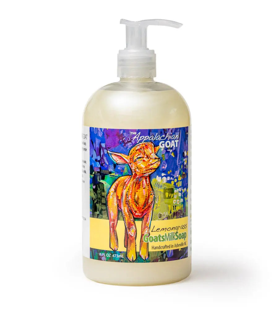 The Appalachian Goat Lemongrass Goats Milk Liquid Soap, 16 FL OZ