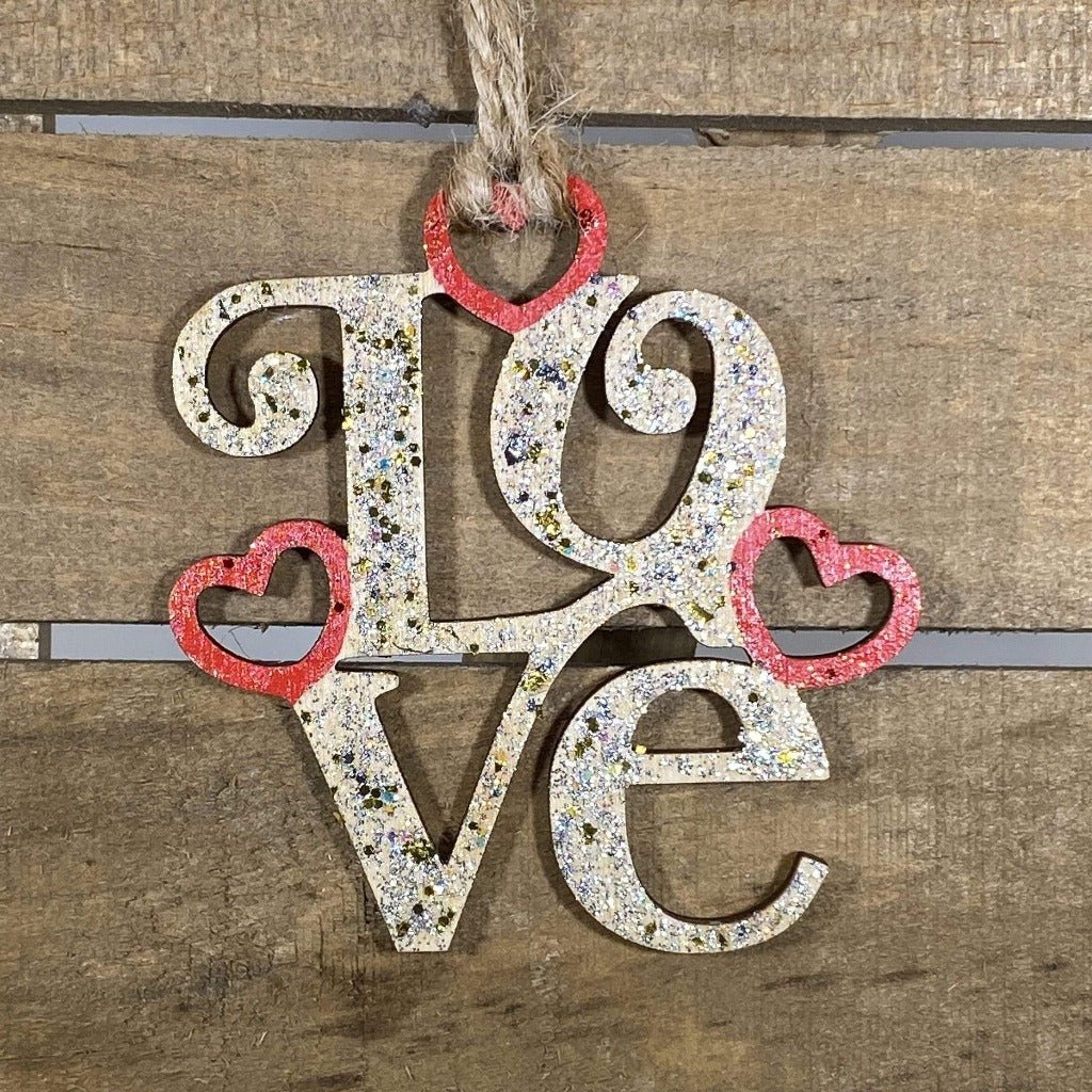 LOVE Wooden Christmas Ornament | Romantic Holiday Decor