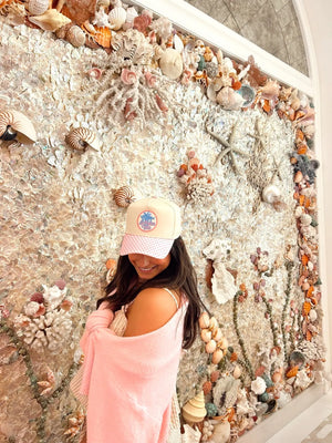 La Dolce Vita - Pink Polka Dot Trucker Hat KenzKustomz