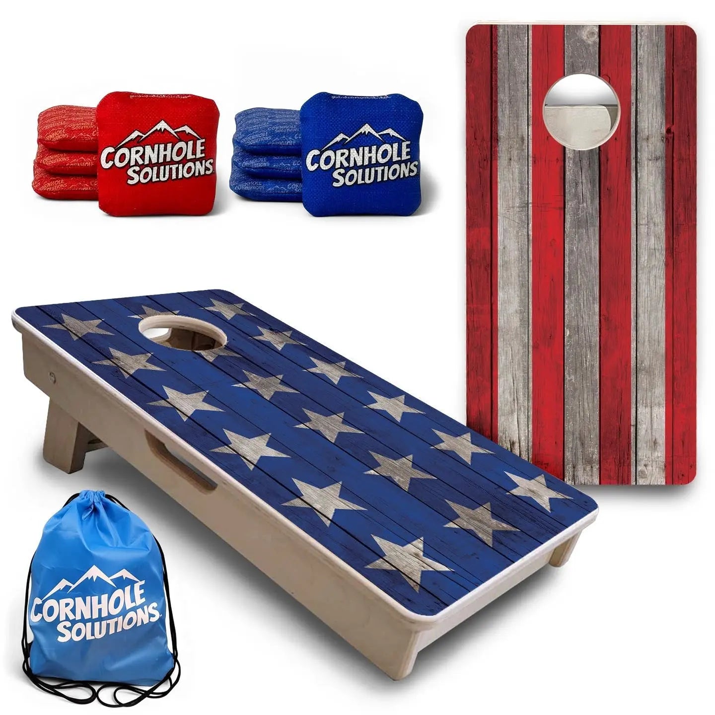 Large Colorful Stars & Stripes - Mini or Vacation Size Cornhole Boards Cornhole Solutions