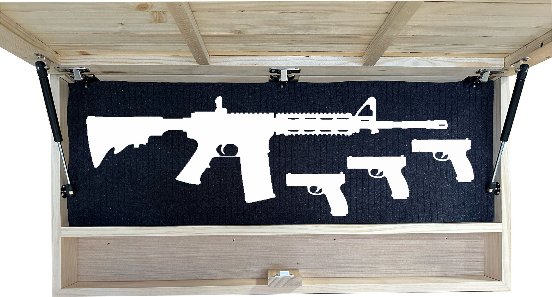 Horse Farm Wall Art Gun Concealment Furniture - Handcrafted Wooden Gun Cabinets - Gun Shelf Hidden Storage for Rifles, Shotguns, & Handguns - Quick Access Hidden Wall Safe (Extra Large)