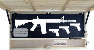 Horse Farm Wall Art Gun Concealment Furniture - Handcrafted Wooden Gun Cabinets - Gun Shelf Hidden Storage for Rifles, Shotguns, & Handguns - Quick Access Hidden Wall Safe (Extra Large)