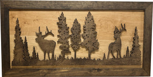 Deer and Elk Gun Concealment Furniture - Handcrafted Wooden Gun Cabinets - Gun Shelf Hidden Storage for Rifles, Shotguns, & Handguns - Quick Access Hidden Wall Safe (Extra Large)