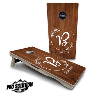 Laurel Wreath Cornhole Boards - c Birch - Pro Solution Lite Series Cornhole Solutions