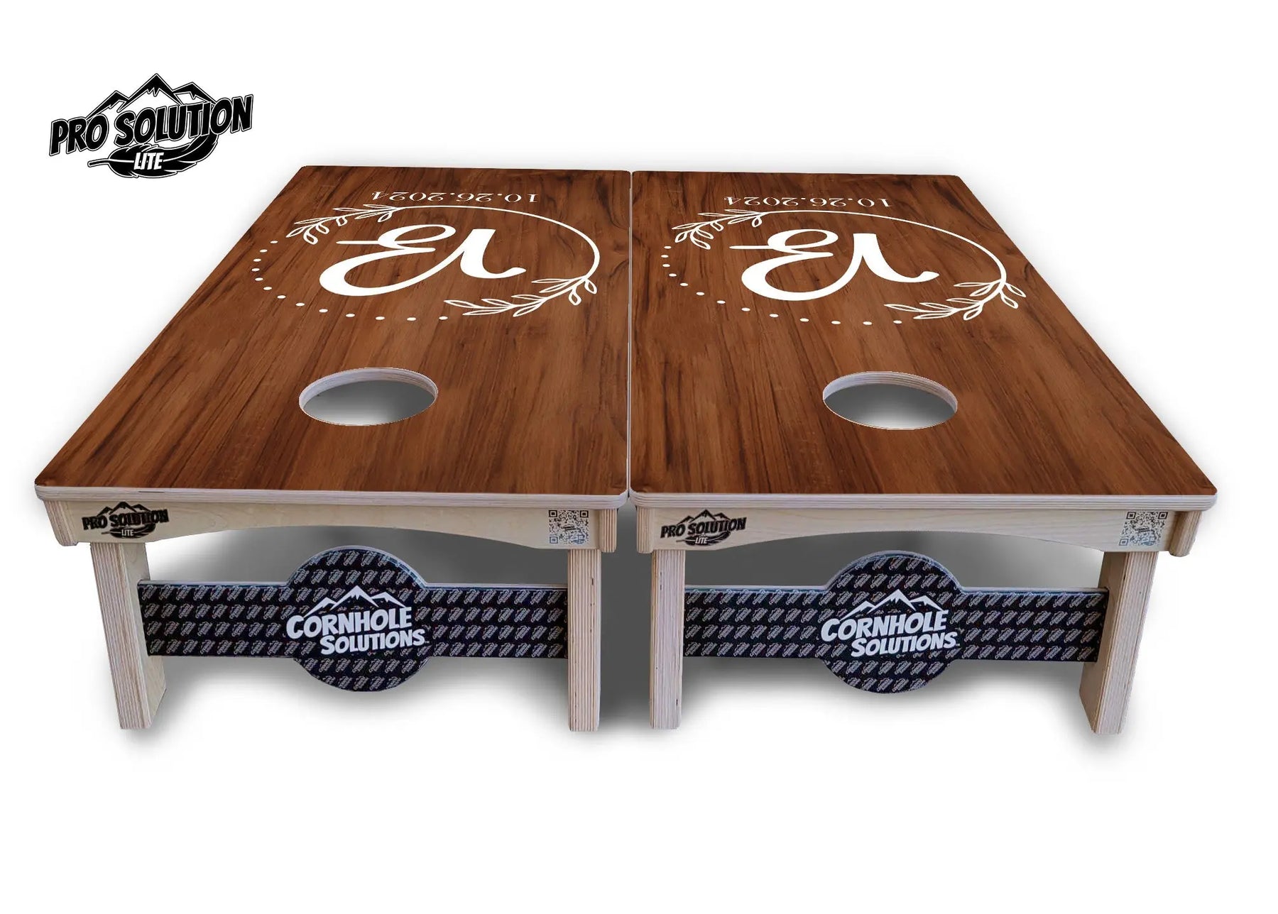 Laurel Wreath Cornhole Boards - c Birch - Pro Solution Lite Series Cornhole Solutions