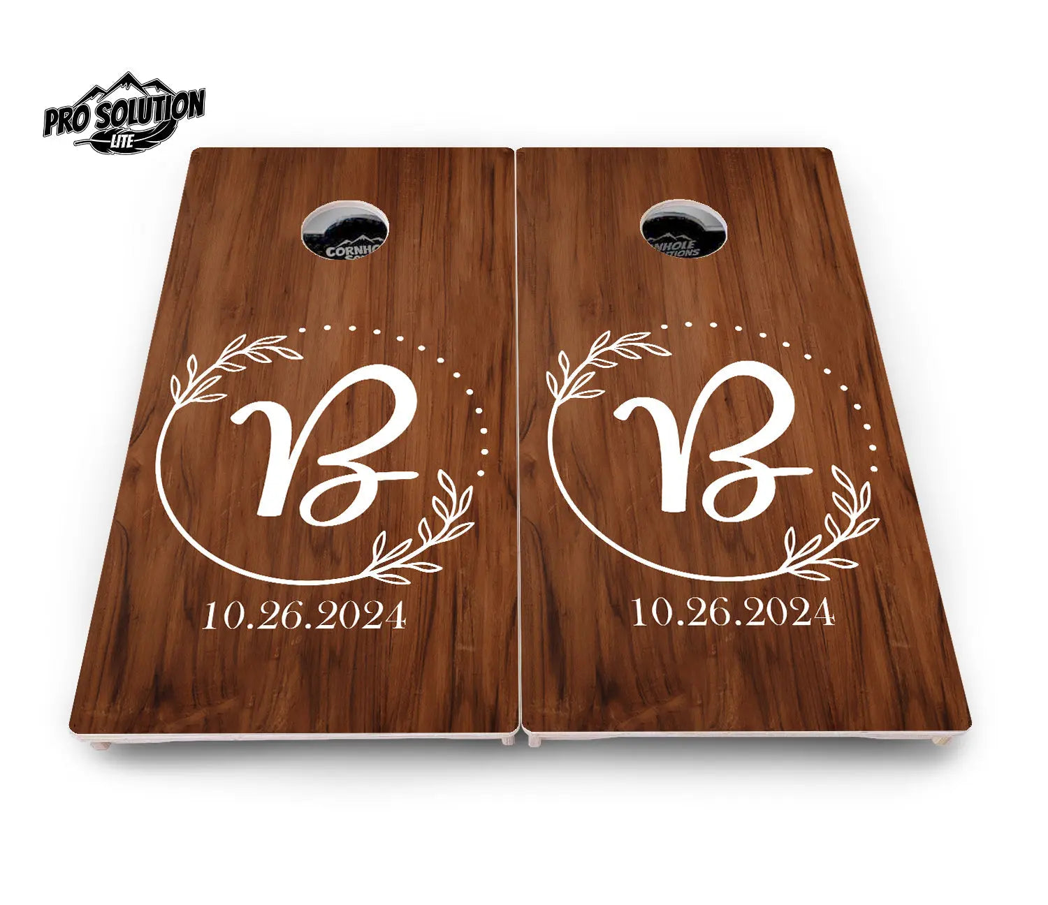 Laurel Wreath Cornhole Boards - c Birch - Pro Solution Lite Series Cornhole Solutions