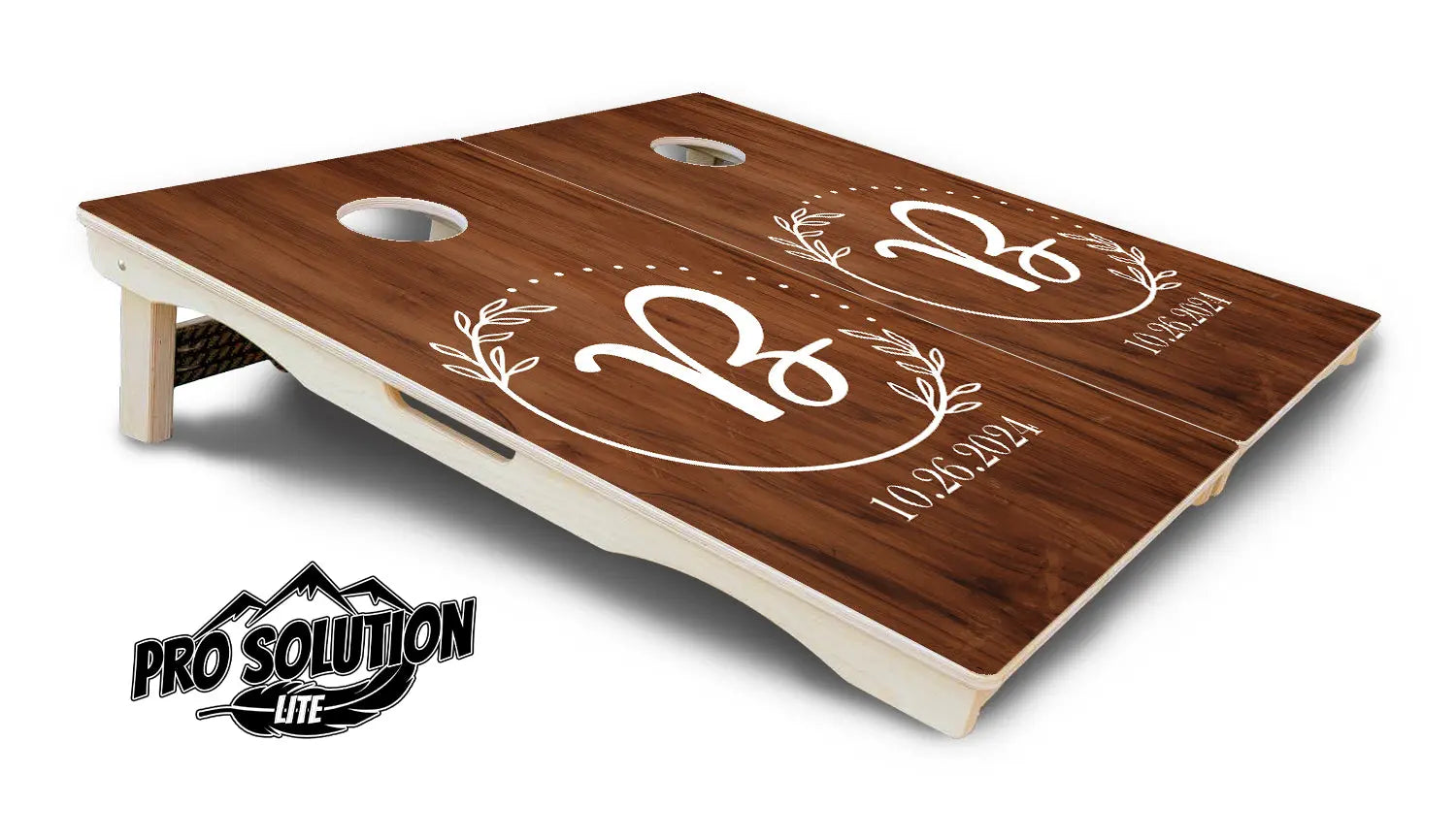 Laurel Wreath Cornhole Boards - c Birch - Pro Solution Lite Series Cornhole Solutions