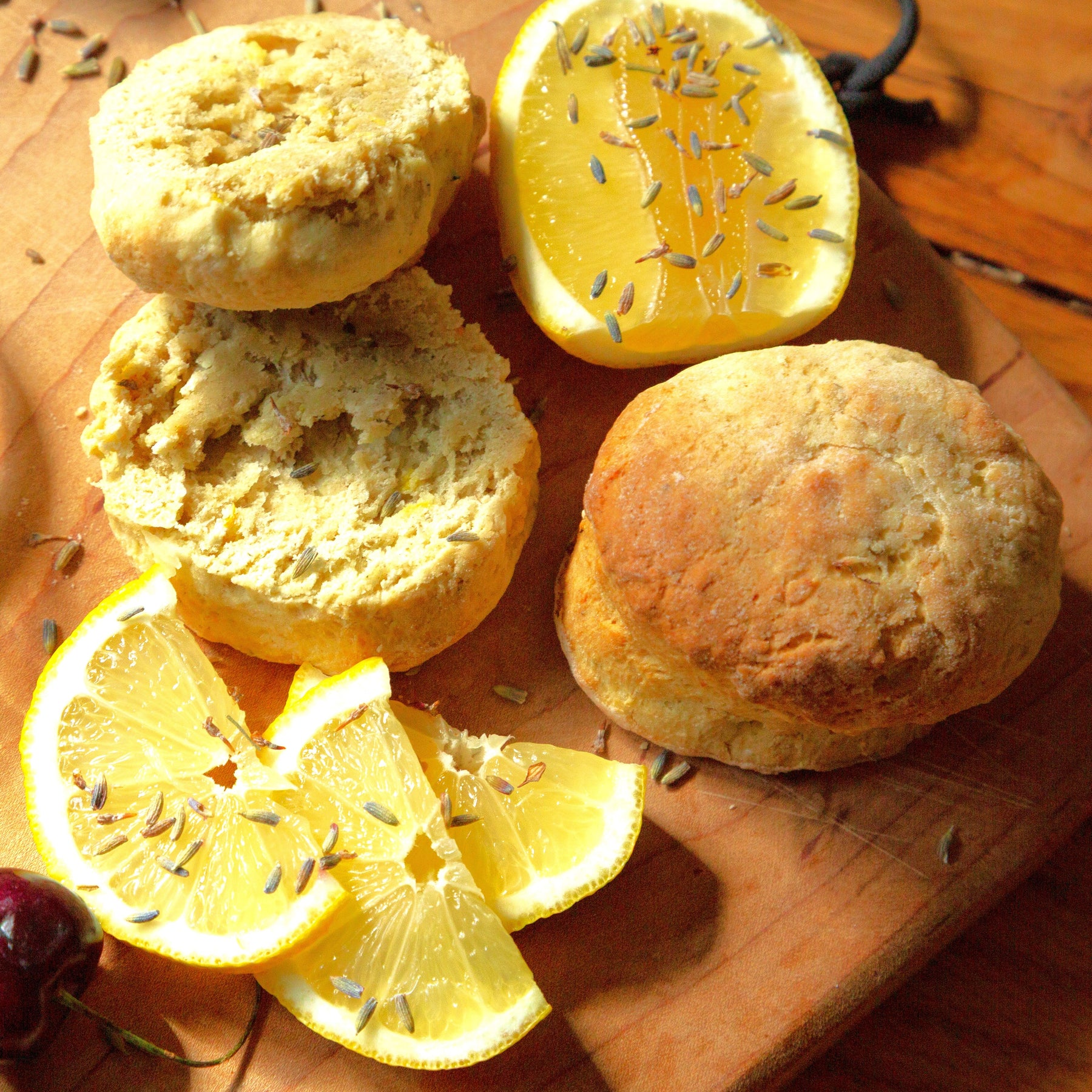 Lemon Lavender Buttermilk Scones - Gluten Free