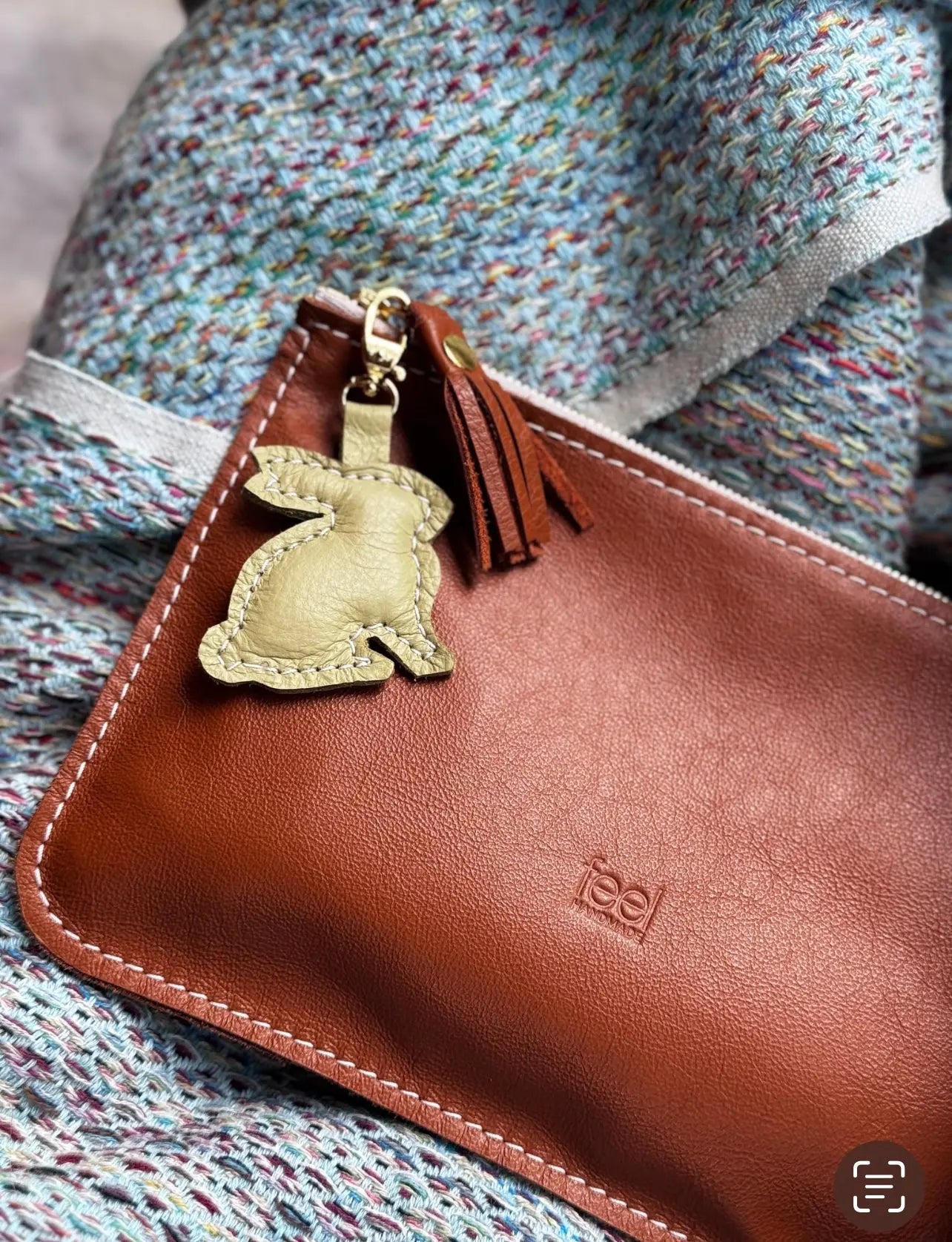 Leather Bunny Charm Feelhandmade
